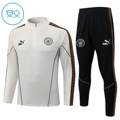 Manchester City Sweat d'Entraînement Quarter-Zip 2026-27 Grise Enfant Manchester City Sweat d'Entraînement Quarter-Zip 2026-27 Grise Enfant
