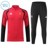 Manchester United Sweat d'Entraînement Quarter-Zip 2026-27 Rouge Enfant Manchester United Sweat d'Entraînement Quarter-Zip 2026-27 Rouge Enfant