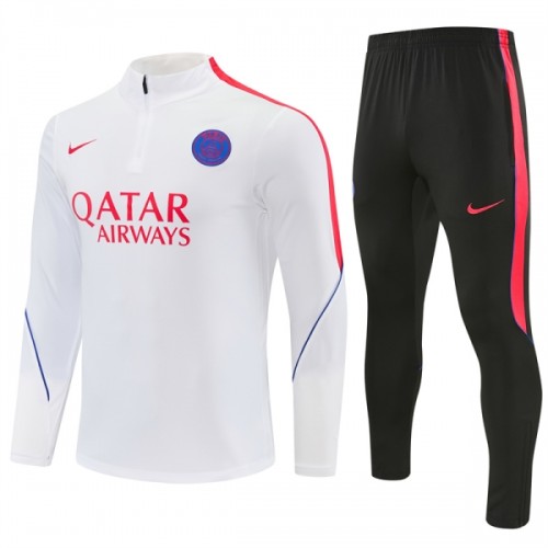 Paris Saint-Germain Sweat d'Entraînement Quarter-Zip 2026-27 Blanche Paris Saint-Germain Sweat d'Entraînement Quarter-Zip 2026-27 Blanche