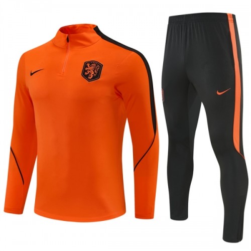 Pays-Bas Orange Version Sweat d'Entraînement Quarter-Zip 2026-27 Pays-Bas Orange Version Sweat d'Entraînement Quarter-Zip 2026-27