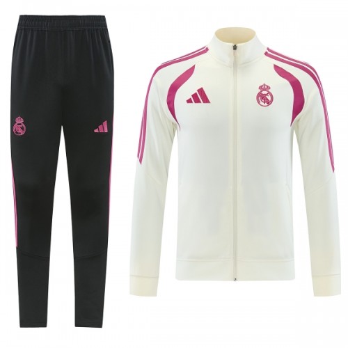 Real Madrid Ensemble Vestes d'Entraînement 2026-27 Blanche Real Madrid Ensemble Vestes d'Entraînement 2026-27 Blanche