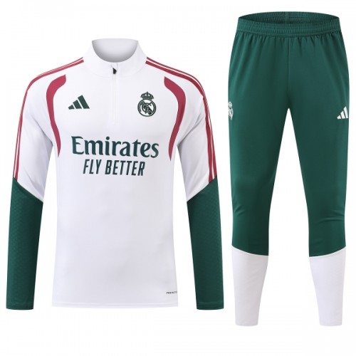 Real Madrid Sweat d'Entraînement Quarter-Zip 2026-27 Blanche Real Madrid Sweat d'Entraînement Quarter-Zip 2026-27 Blanche