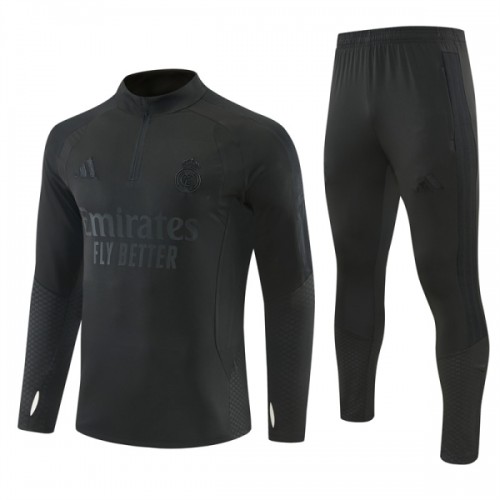 Real Madrid Sweat d'Entraînement Quarter-Zip 2026-27 Noire Real Madrid Sweat d'Entraînement Quarter-Zip 2026-27 Noire