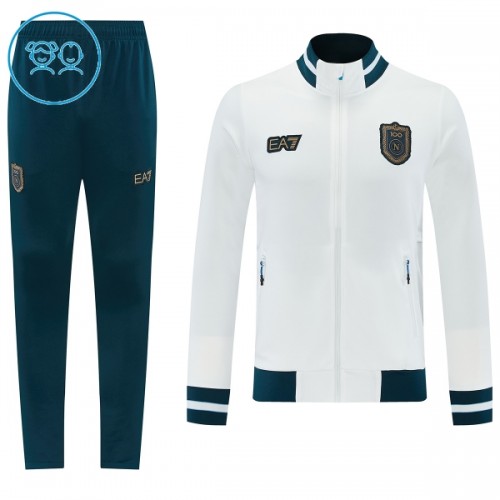 SSC Naples Ensemble Vestes d'Entraînement 2026-27 Blanche Enfant SSC Naples Ensemble Vestes d'Entraînement 2026-27 Blanche Enfant