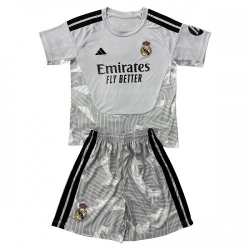 Ensemble Maillot Gardien Real Madrid 2026-27 Grise Enfant Ensemble Maillot Gardien Real Madrid 2026-27 Grise Enfant
