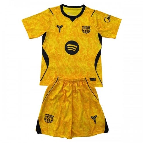 Ensemble Maillot Gardien FC Barcelone Exterieur 2026-27 Jaune Enfant Ensemble Maillot Gardien FC Barcelone Exterieur 2026-27 Jaune Enfant