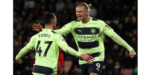 Premier League : Manchester City 4-1Bournemouth, 2 buts d'Alvarez